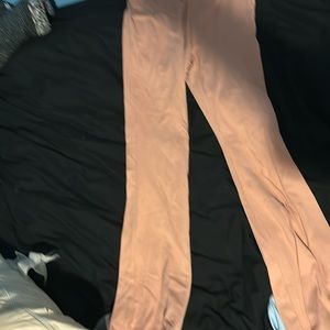 Light pink flare leggings